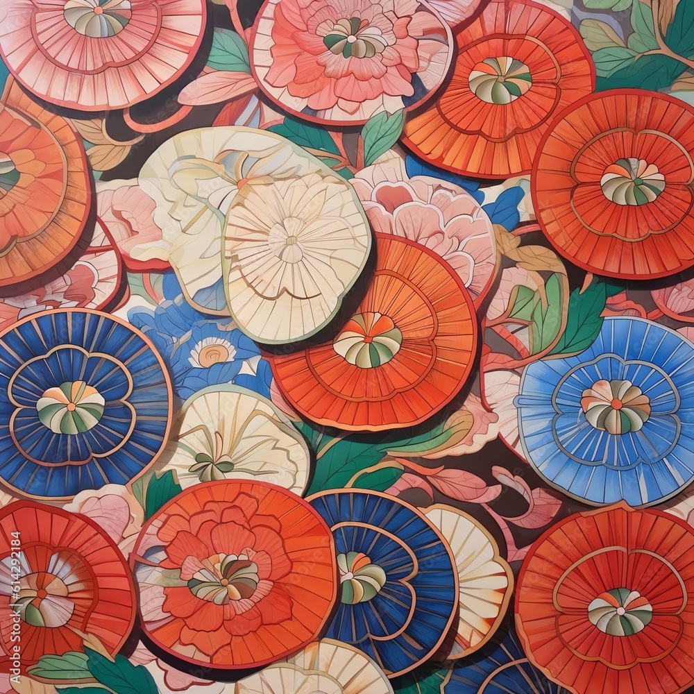 pattern flower illustration design japan art pattern flower illustration design japan art