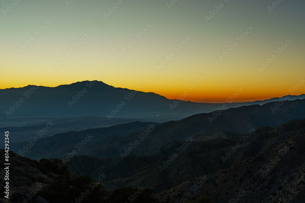 keys view sunset, joshua tree national park