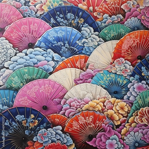 pattern flower illustration design japan art