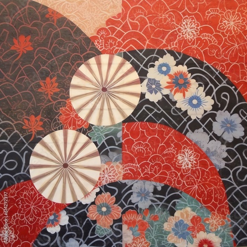 design japan art background illustration, and wallpaper pattern
