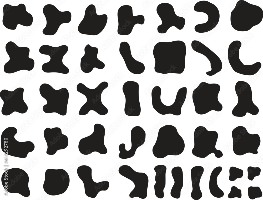 random fluid shape set design random fluid shape set design