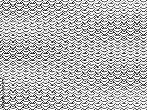 japanese wave pattern design Fototapet