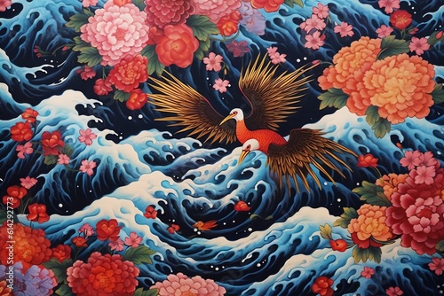 art japan background illustration  and wallpaper pattern