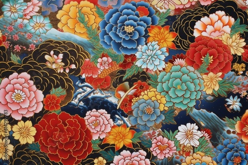 art japan background illustration, and wallpaper pattern