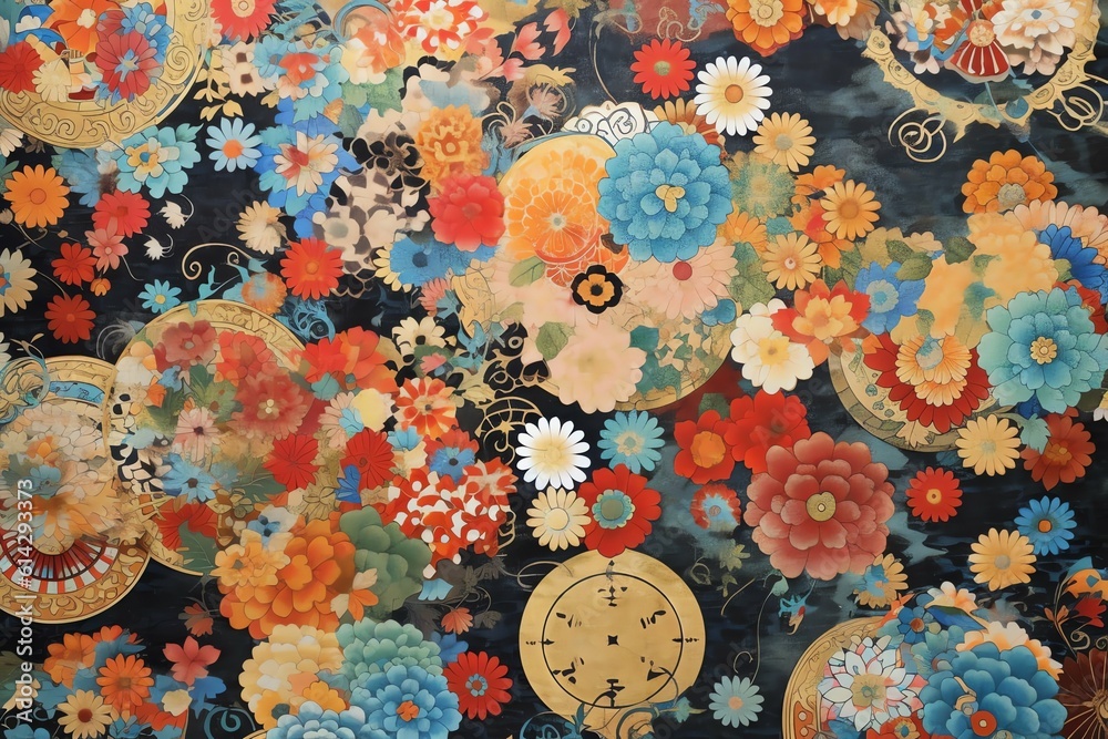 wallpaper pattern, japanese art background illustration wallpaper pattern, japanese art background illustration