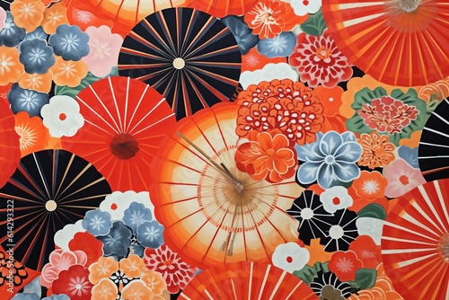 wallpaper pattern, japanese art background illustration