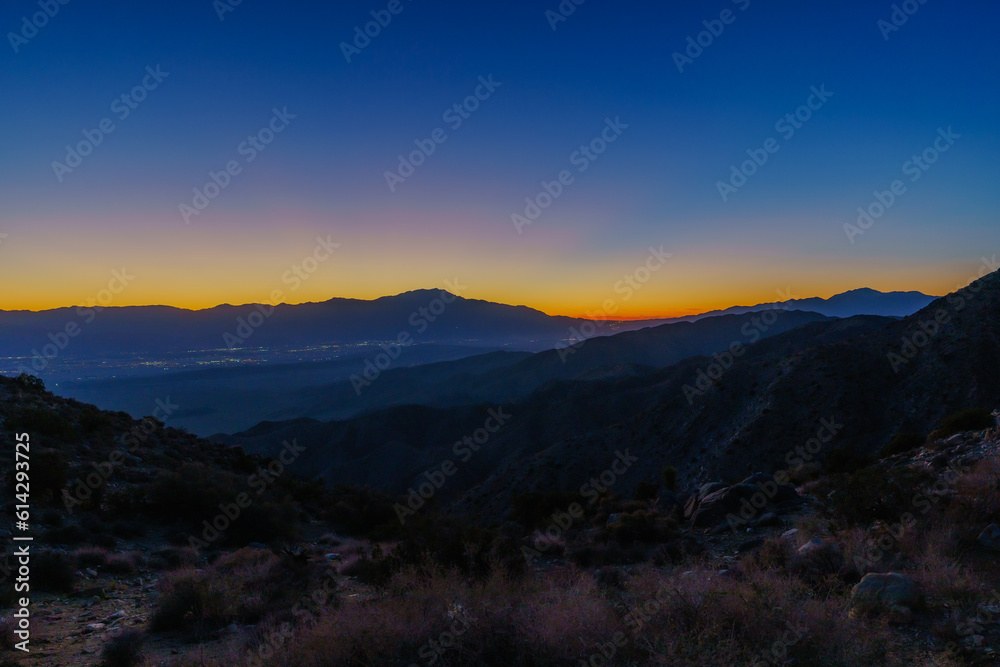 Obraz premium keys view sunset, joshua tree national park