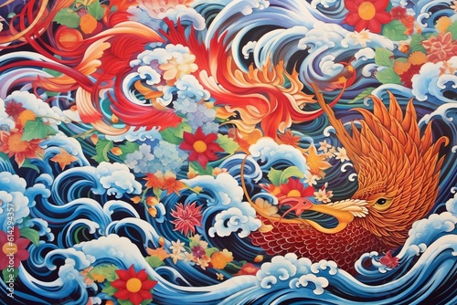 japanese art background illustration, and wallpaper pattern © Game Background