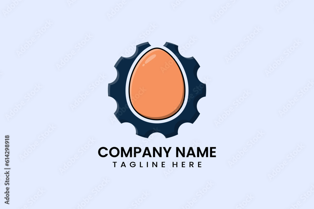 Fototapeta premium Flat gear mechanical engineering logo icon template vector illustration