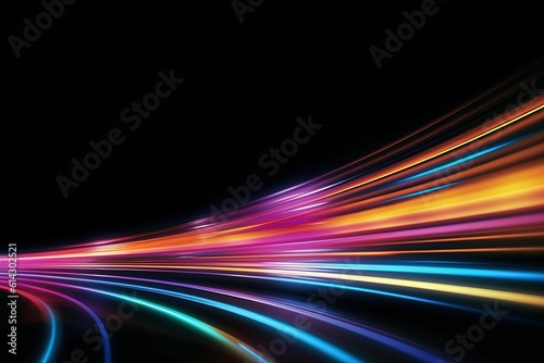 Abstract background with colorful lines. Vector illustration for your graphic design with AI-Generated Images.