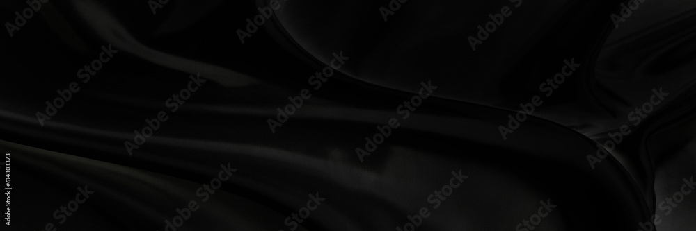 Black gray satin dark fabric texture luxurious shiny that is abstract silk cloth panorama background with patterns soft waves blur beautiful. Black gray satin dark fabric texture luxurious shiny that is abstract silk cloth panorama background with patterns soft waves blur beautiful.