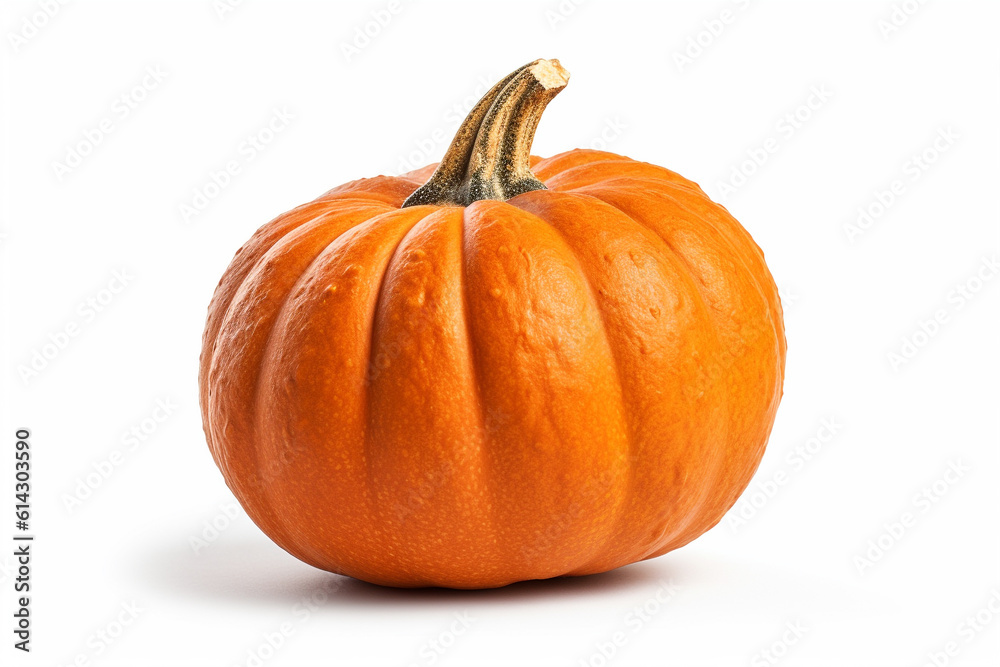 Pumpkin on a white background. Fresh orange pumpkin organic. Ai generative. Pumpkin on a white background. Fresh orange pumpkin organic. Ai generative.