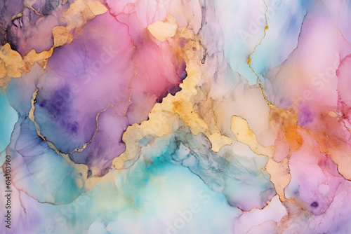 Abstract alcohol ink, marble ink background. Ai generative illustration