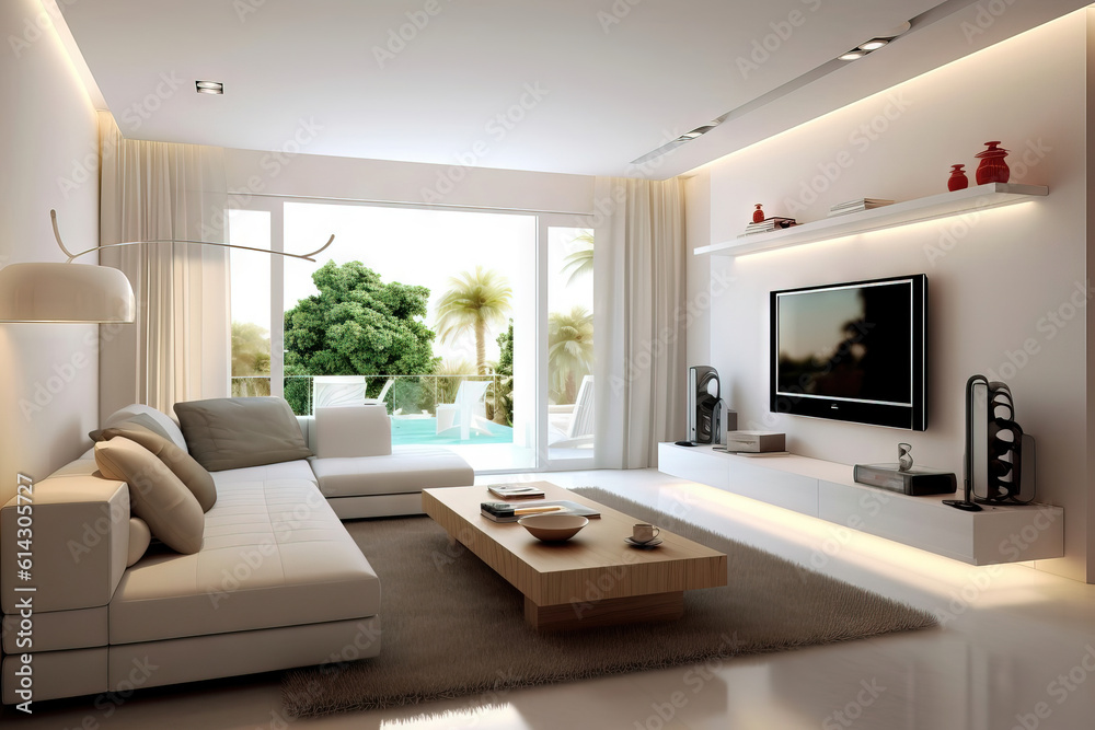 small modern living room with good natural light and a netural color palette small modern living room with good natural light and a netural color palette