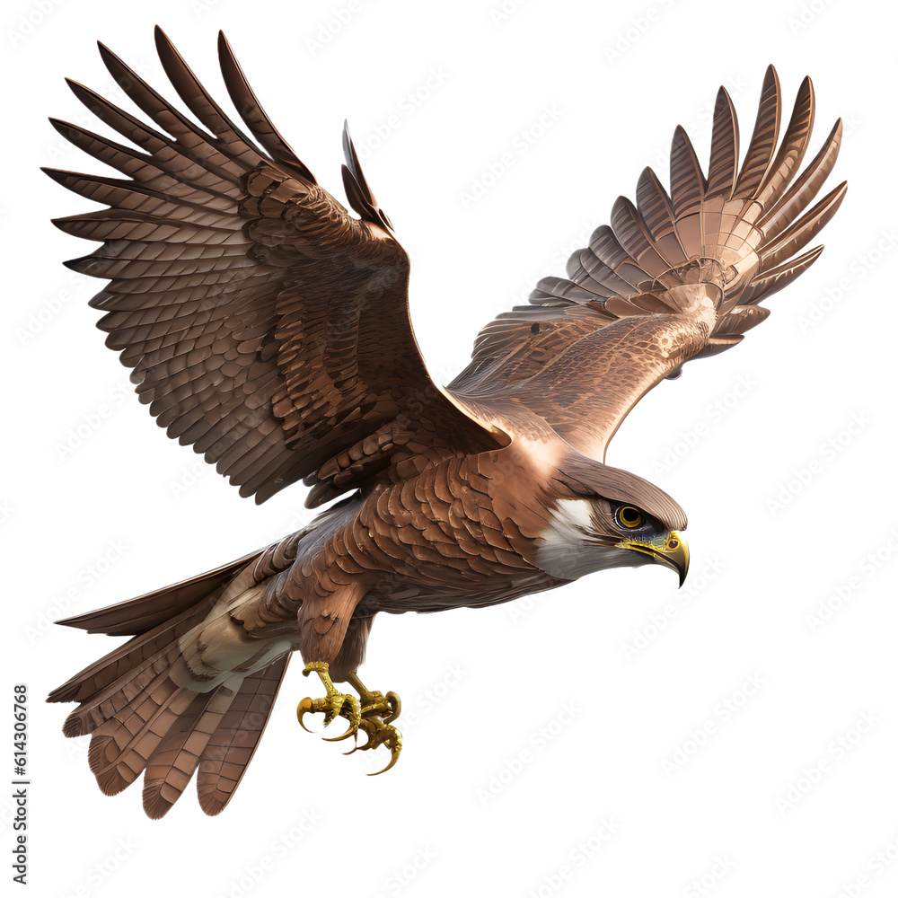falcon generated with AI. png transparent background.. Removed AI glitches and edited with photoshop