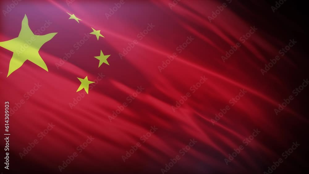 China flag 4k ( People's Republic of China )