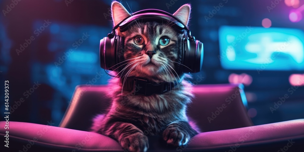 cat playing virtual reality cat playing virtual reality