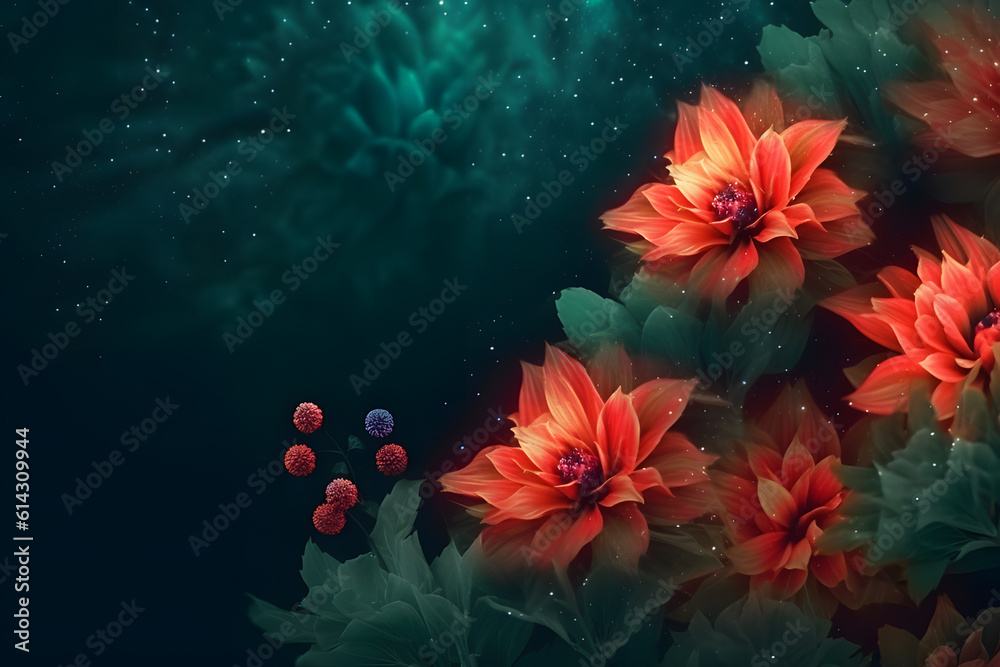 Abstract flower dark background Abstract flower dark background
