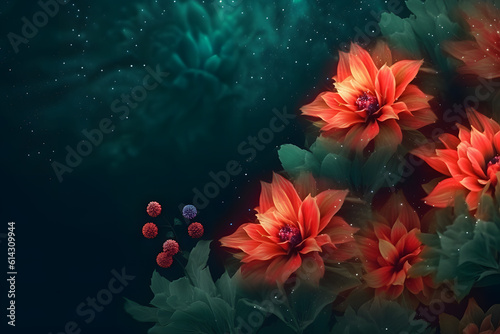 Abstract flower dark background