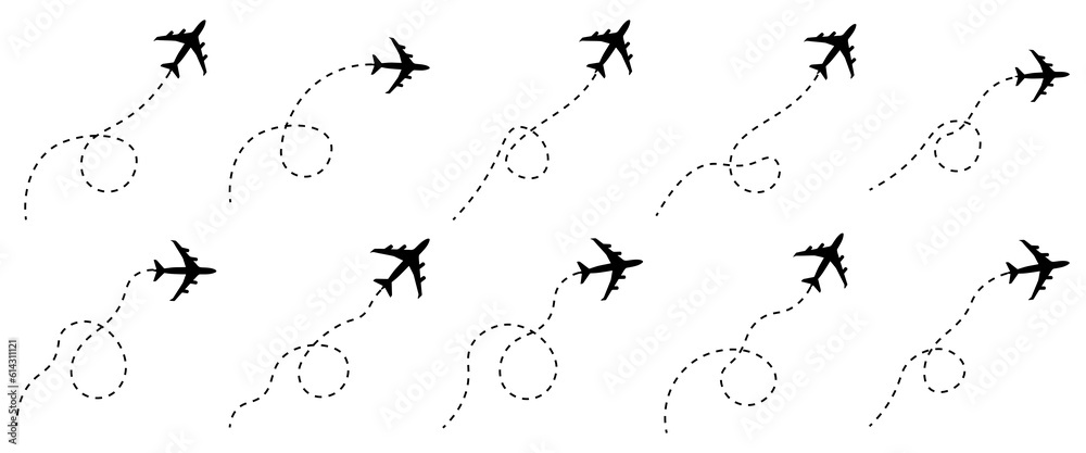 Fototapeta premium Pin Travel Route