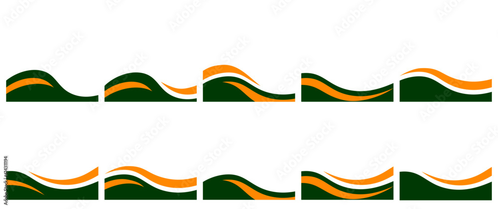 Fototapeta premium Business Curve Footer