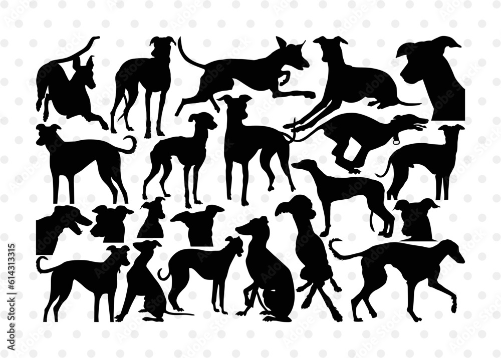 Greyhound Dog SVG Cut Files | Greyhound Dog Silhouette | Greyhound Svg ...