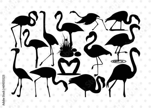 Flamingo Silhouette, Flamingo SVG, Flamingo Bird Svg, Flamingo Beach Svg, Safari Flamingo Svg, Flamingo Bundle, SB00266 photo