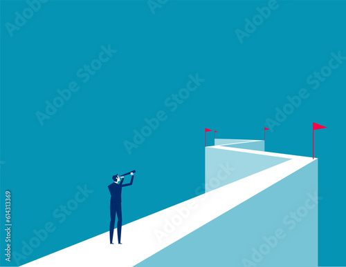 Business goal and vision. Business vector illustration