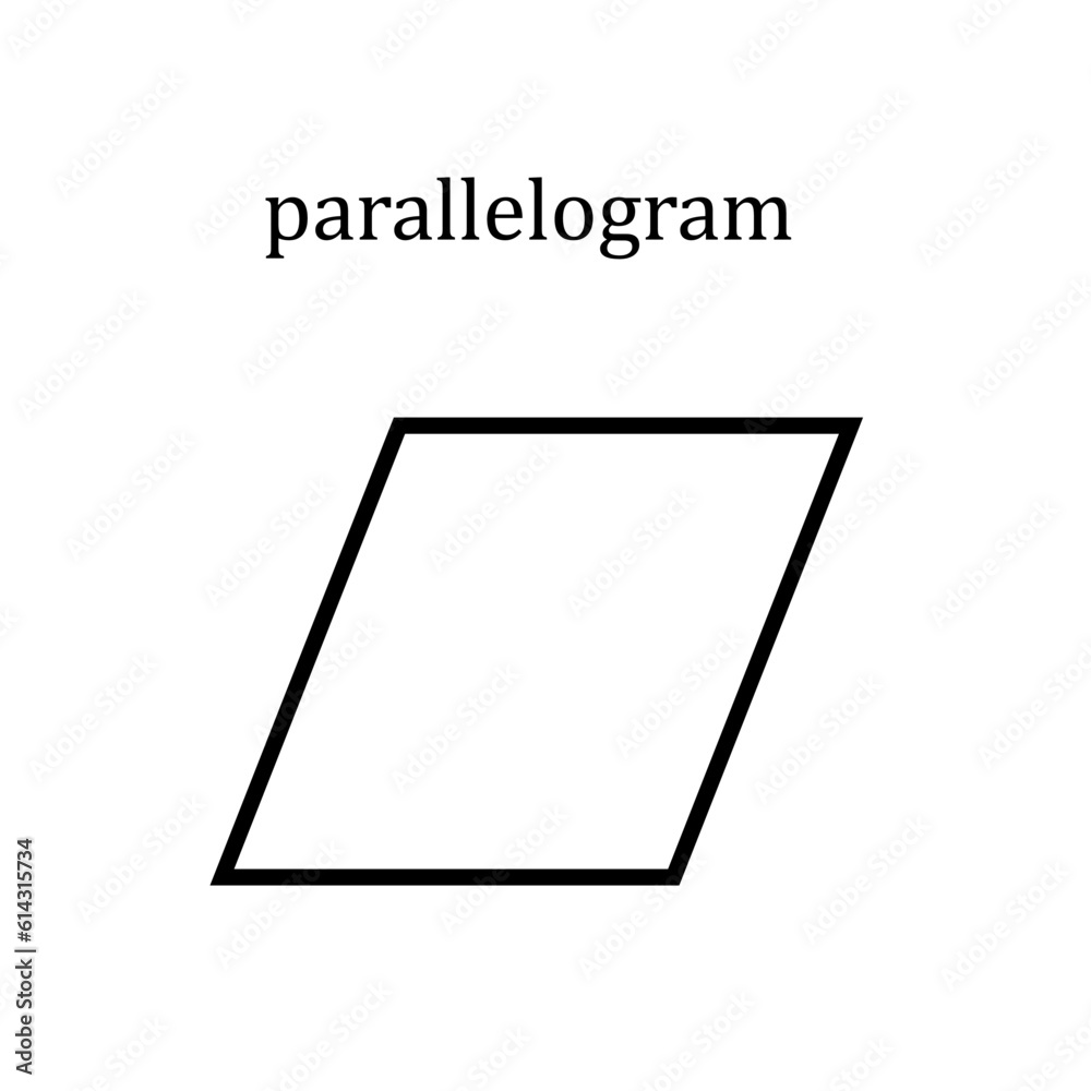 Parallelogram icon flat style logo template Parallelogram icon flat style logo template