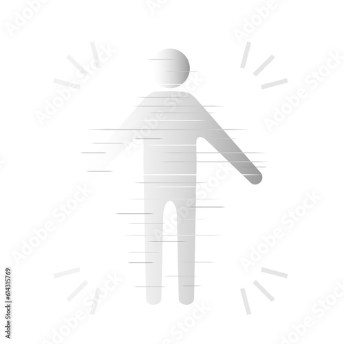 An illustration of teleportation that disappears, moves at high speed, and appears in a different place.
