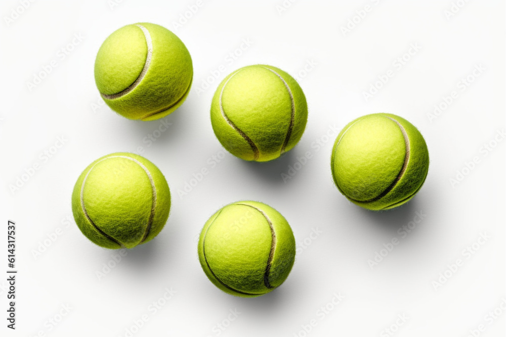 tennis balls isolated on white