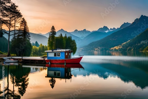 boat in the lake