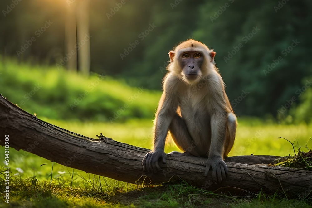 monkey on the forest.