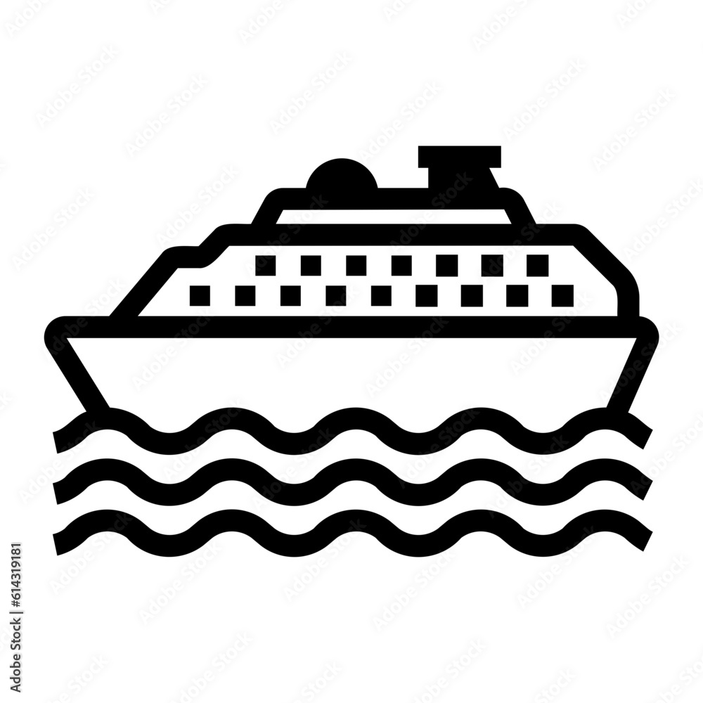 Obraz premium cruise ship icon