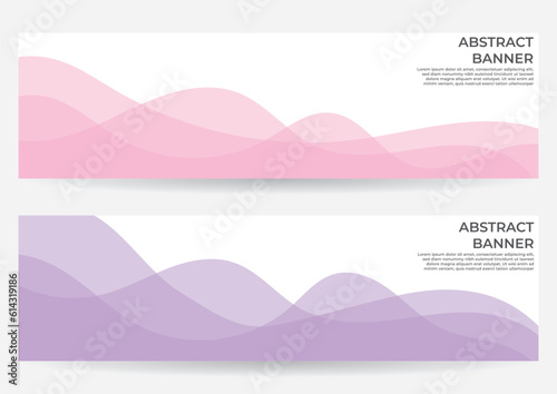 set of colorful fluid banners