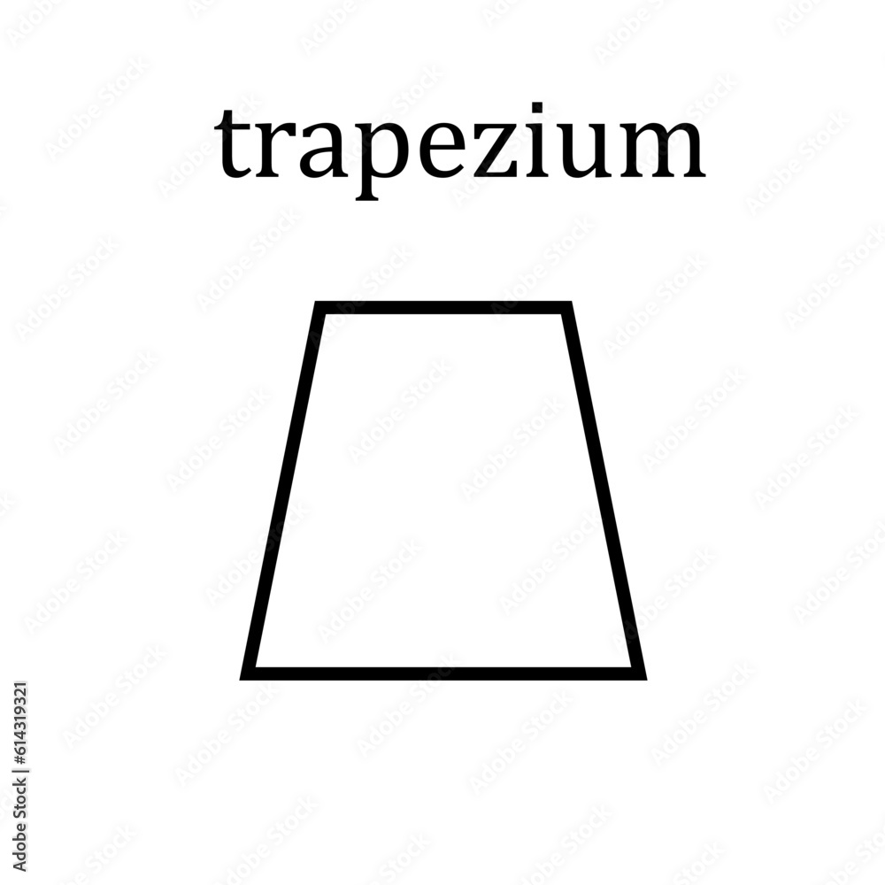 Trapezium icon flat style logo design template Trapezium icon flat style logo design template