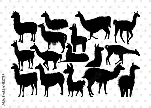 Llama Silhouette, Llama SVG, Lama Svg, Llama Mama Svg, Cute Llama Svg, Alpaca Svg, Llama Bundle, SB00290