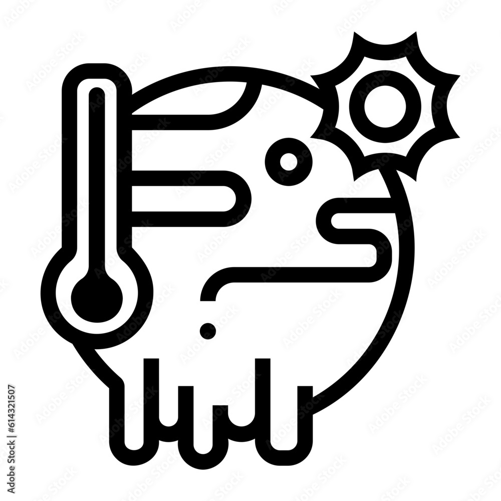 global warming icon global warming icon