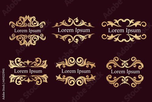 Vector set of engraving ornament frame template design elements Premium Quality and Satisfaction Guarantee Label, antique and baroque frames Old texture