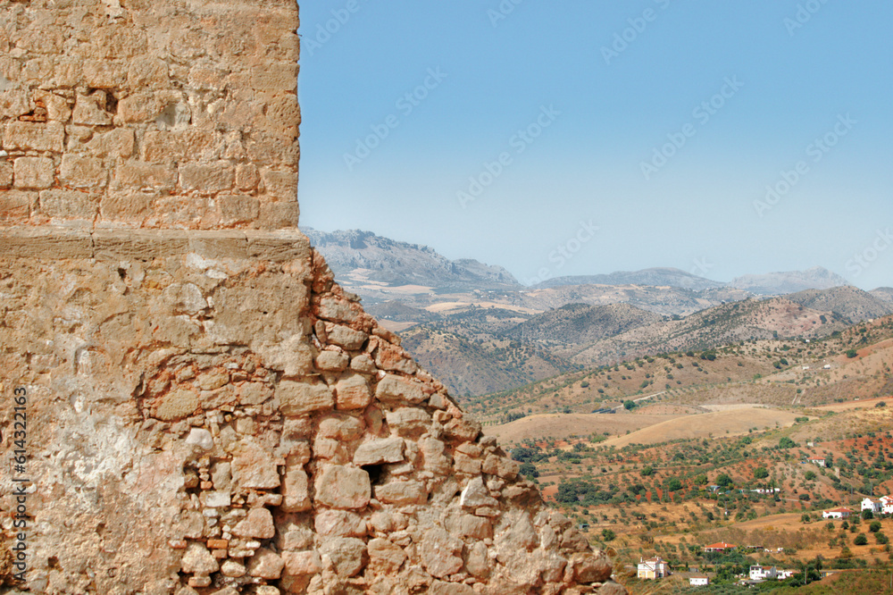 View over unhabited mountains, Spain, summer