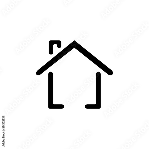 minimal house icon - website symbol - vector site sign