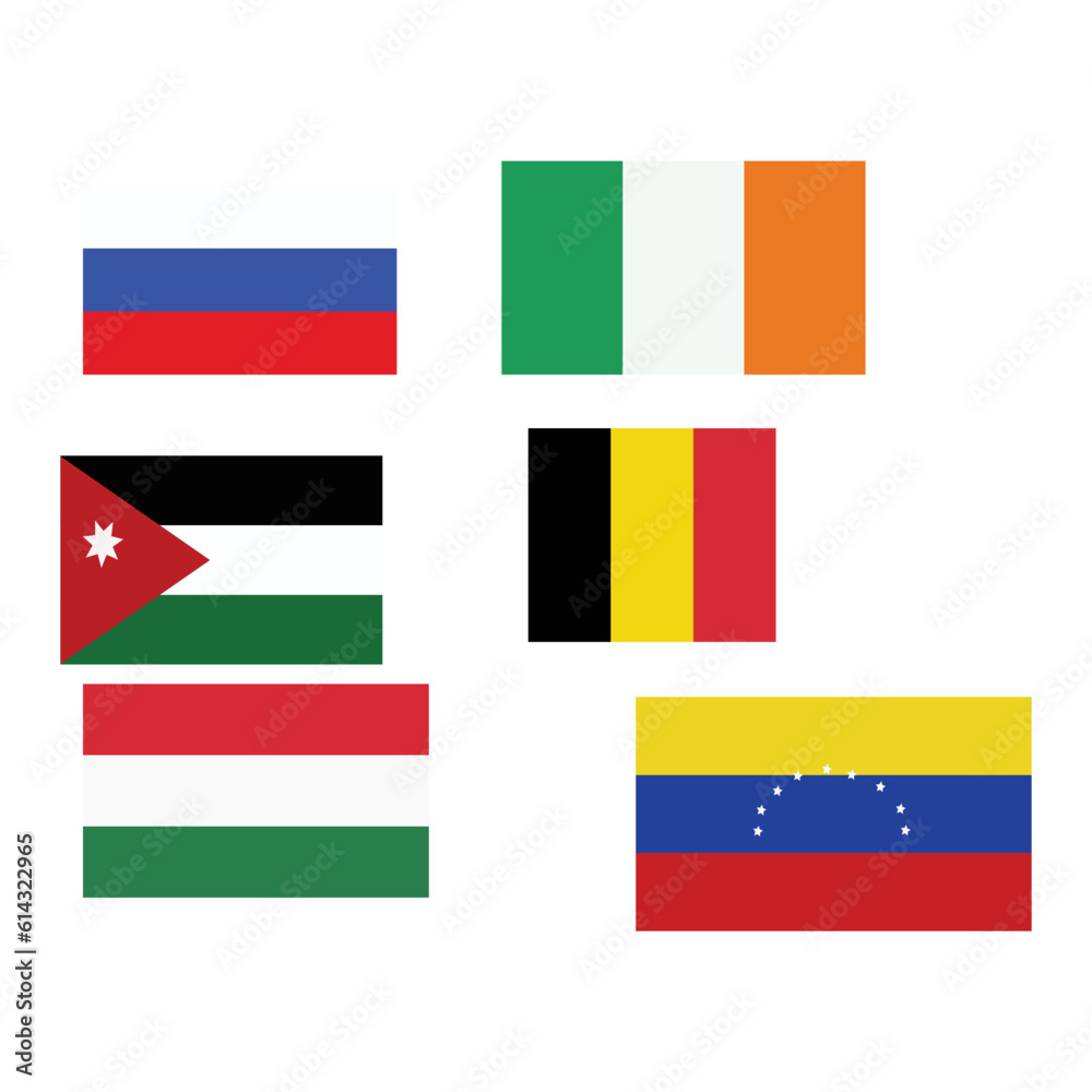 All official national flags of the world . circular design . Vector . All official national flags of the world . circular design . Vector .