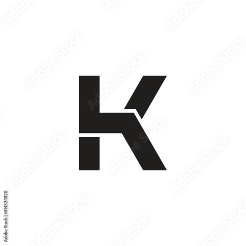 Free Download letter hk simple geometric linked logo vector - GFXLoad