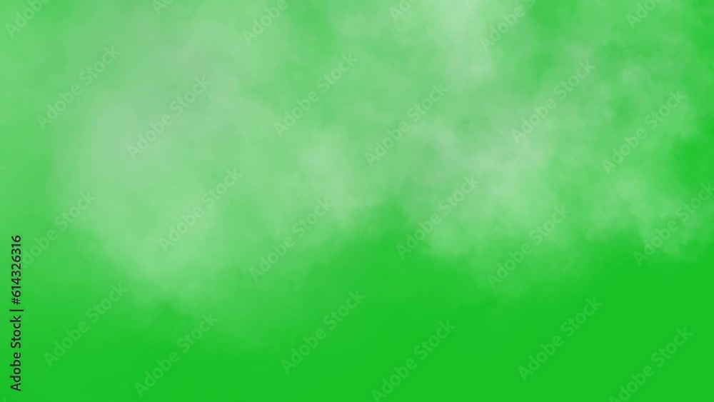 Smoke on green screen background motion graphic effects. 