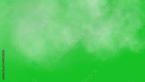 Smoke on green screen background motion graphic effects. 
