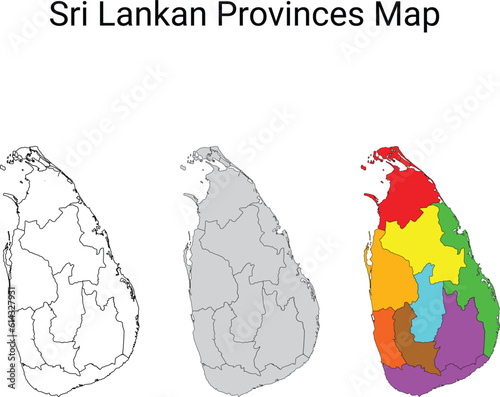 Sri Lankan Provinces Map
