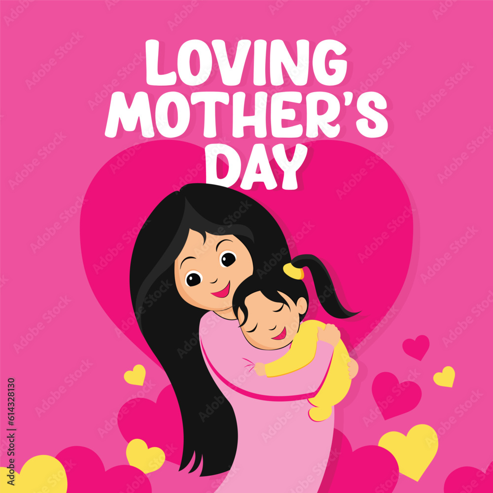 Loving Mother's Day vector Loving Mother's Day vector