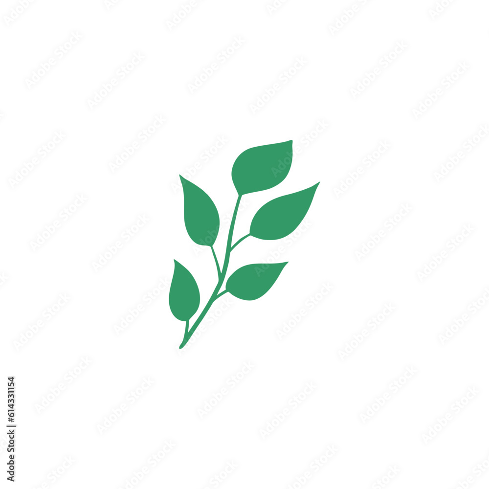 green leaves isolated on white background green leaves isolated on white background