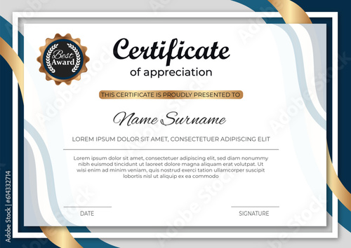 professional certificate design template