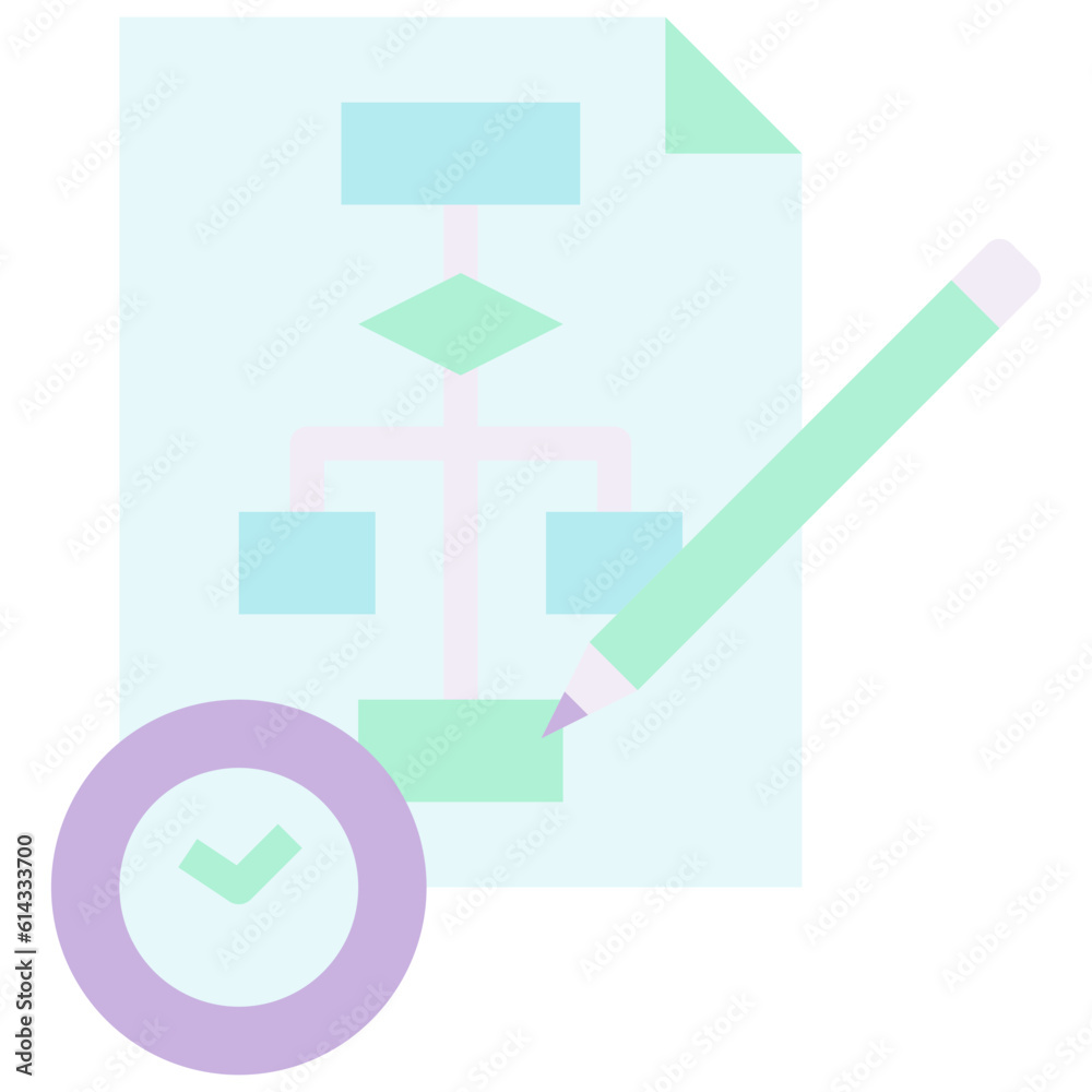 process chart flat icon